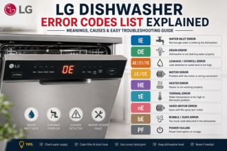 LG Dishwasher Error Codes Guide