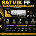 Satvik UID, ID, stats, KD ratio and Free Fire profile in 2026