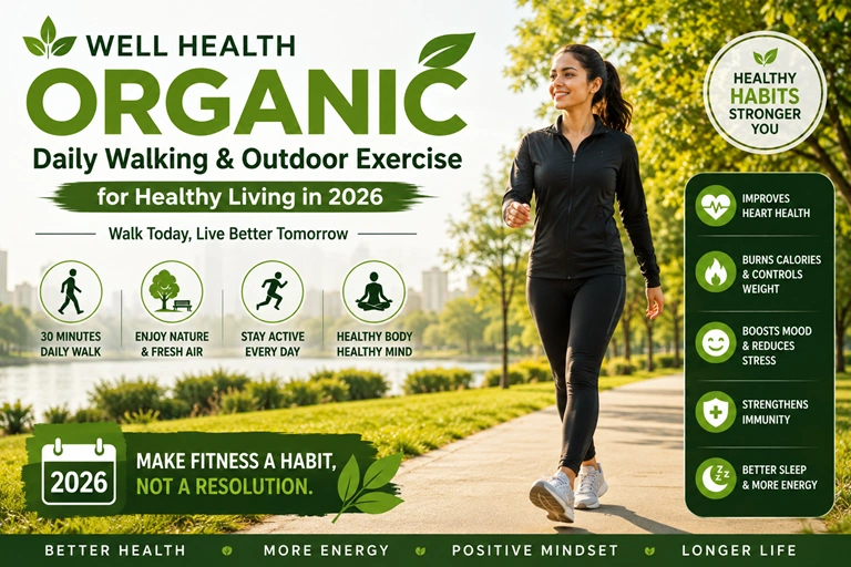 WELL HEALTH ORGANIC Daily walking and outdoor exercise for healthy living in 2026