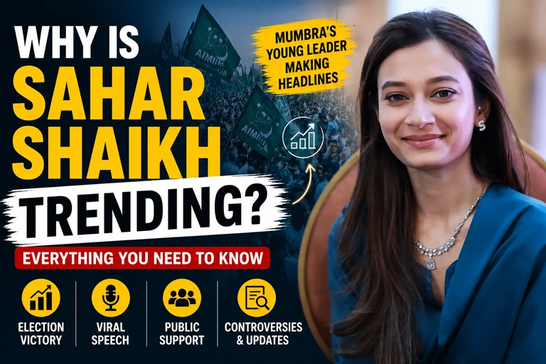 Sahar Shaikh during a public appearance as the young AIMIM corporator from Mumbra amid discussions surrounding her viral political rise in 2026.