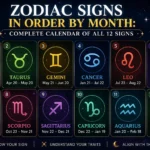 Zodiac Signs in Order by Month