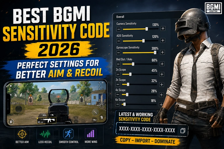 Best BGMI Sensitivity Code 2026 Perfect Settings for Better Aim & Recoil