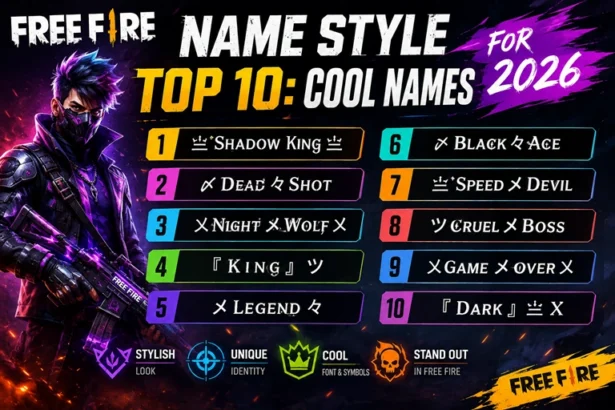 Free Fire Name Style Top 10 Cool Names for 2026